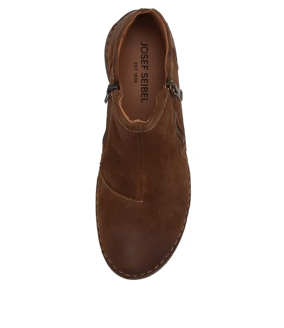 Women JOSEF SEIBEL Comfort<Fergey 94 Castagne Leather Ankle Boots