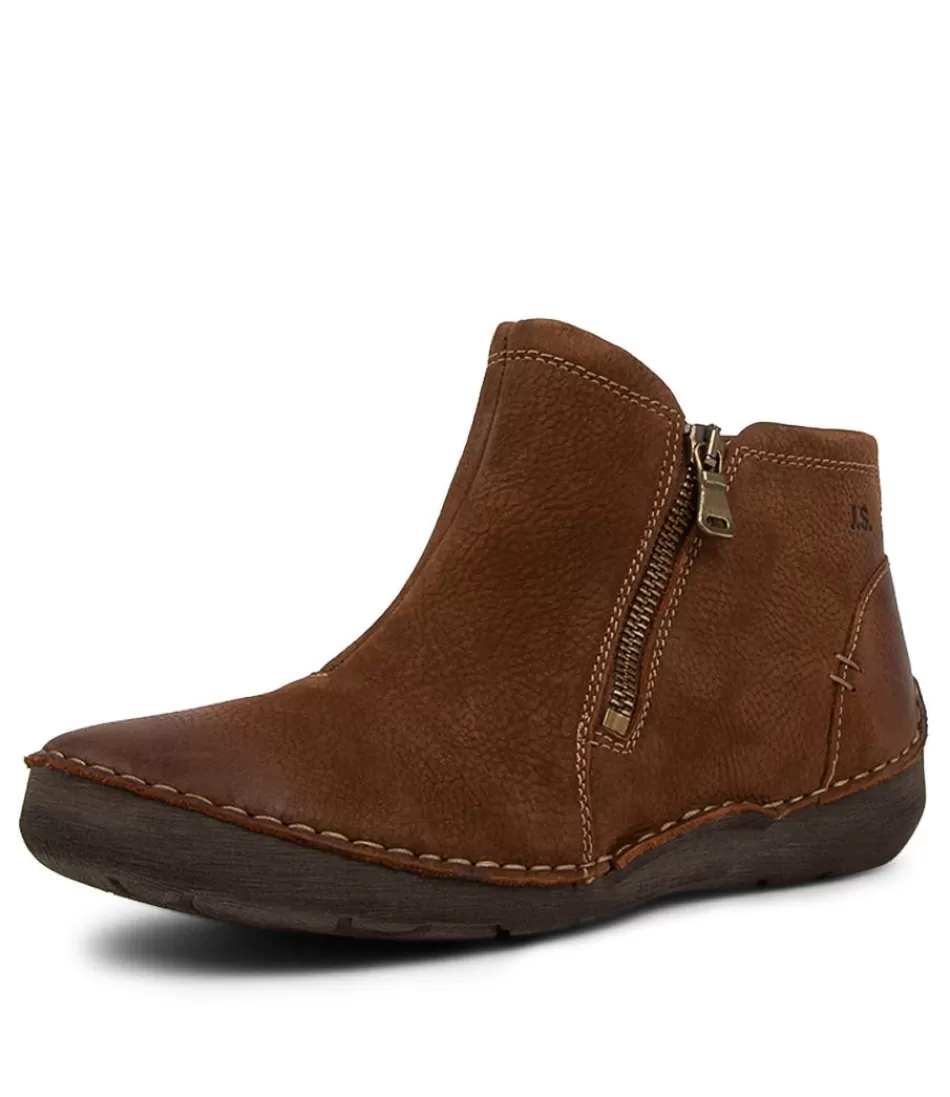 Women JOSEF SEIBEL Comfort<Fergey 94 Castagne Leather Ankle Boots