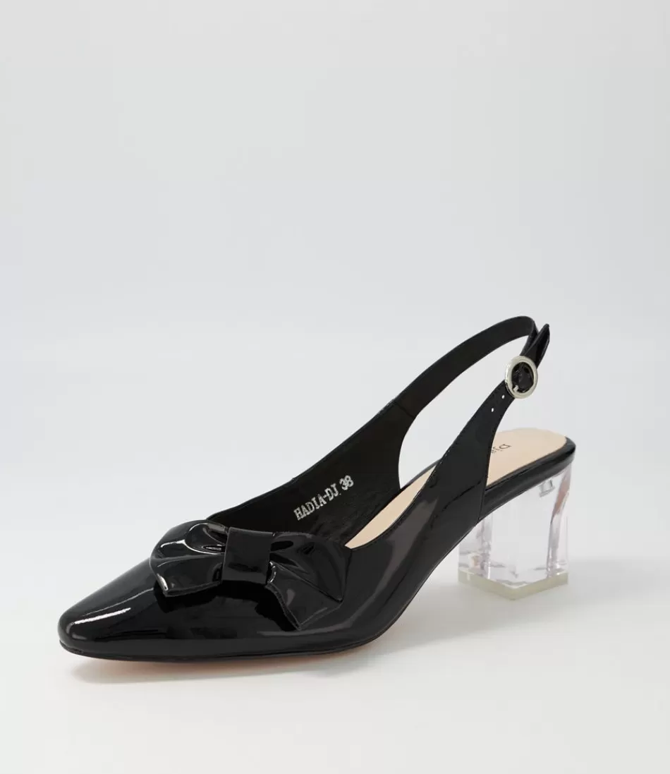 Women DJANGO & JULIETTE Heels<Hadia Black Clear Heel Patent Leather Heels