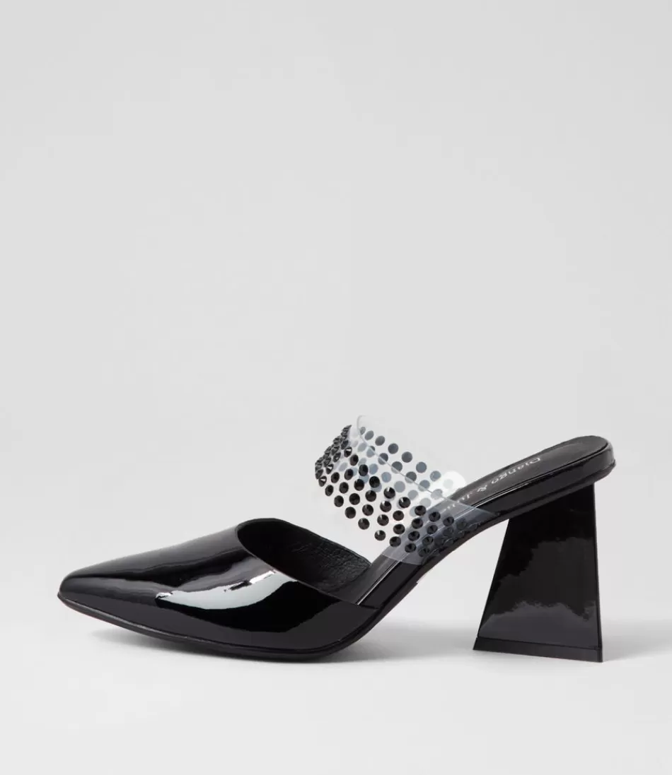 Women DJANGO & JULIETTE Heels<Hallams Black Patent Leather Heels