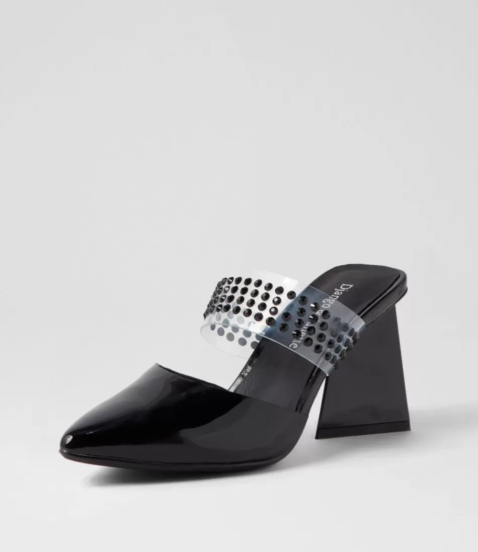 Women DJANGO & JULIETTE Heels<Hallams Black Patent Leather Heels