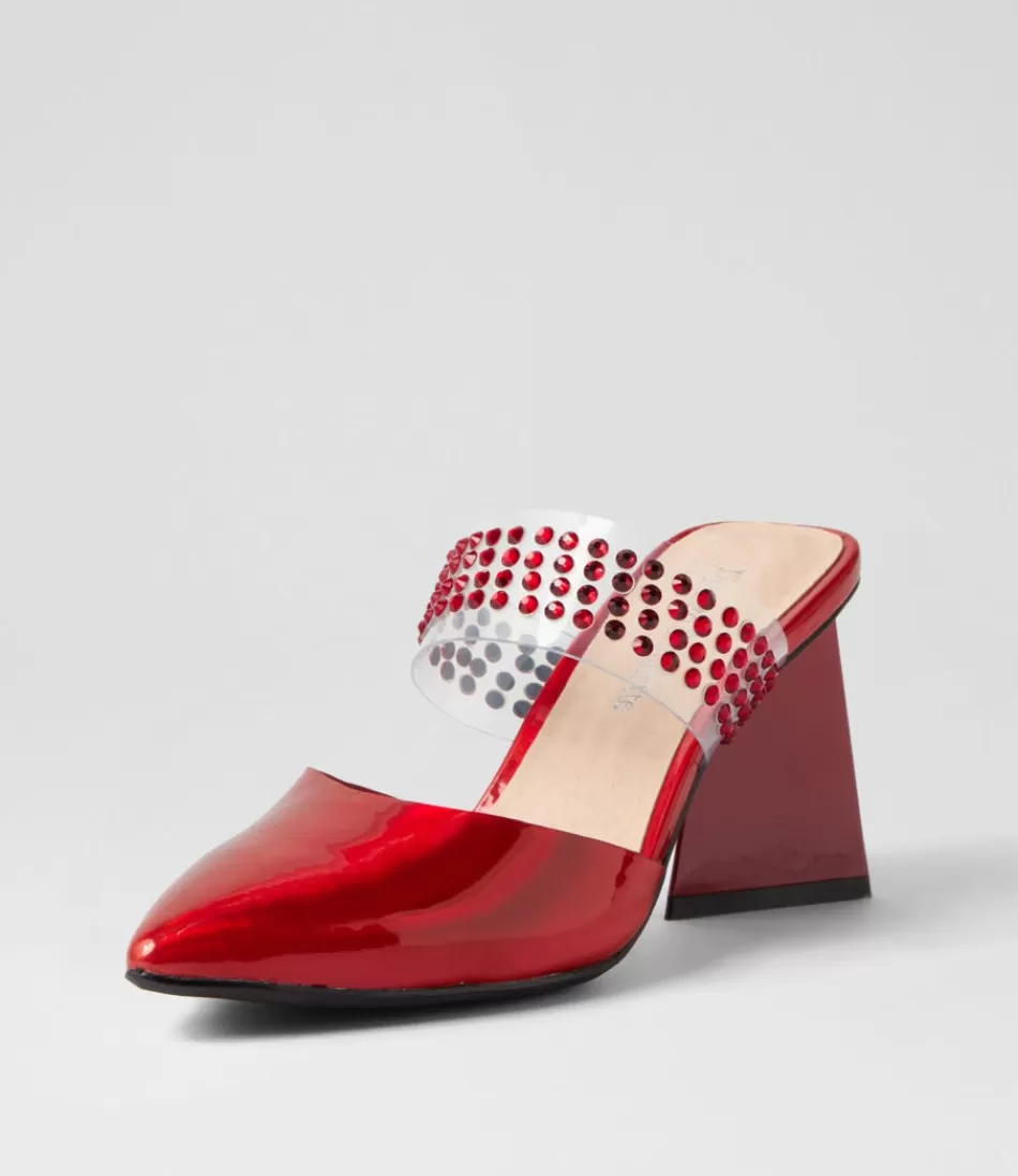 Women DJANGO & JULIETTE Heels<Hallams Red Mirror Patent Heels