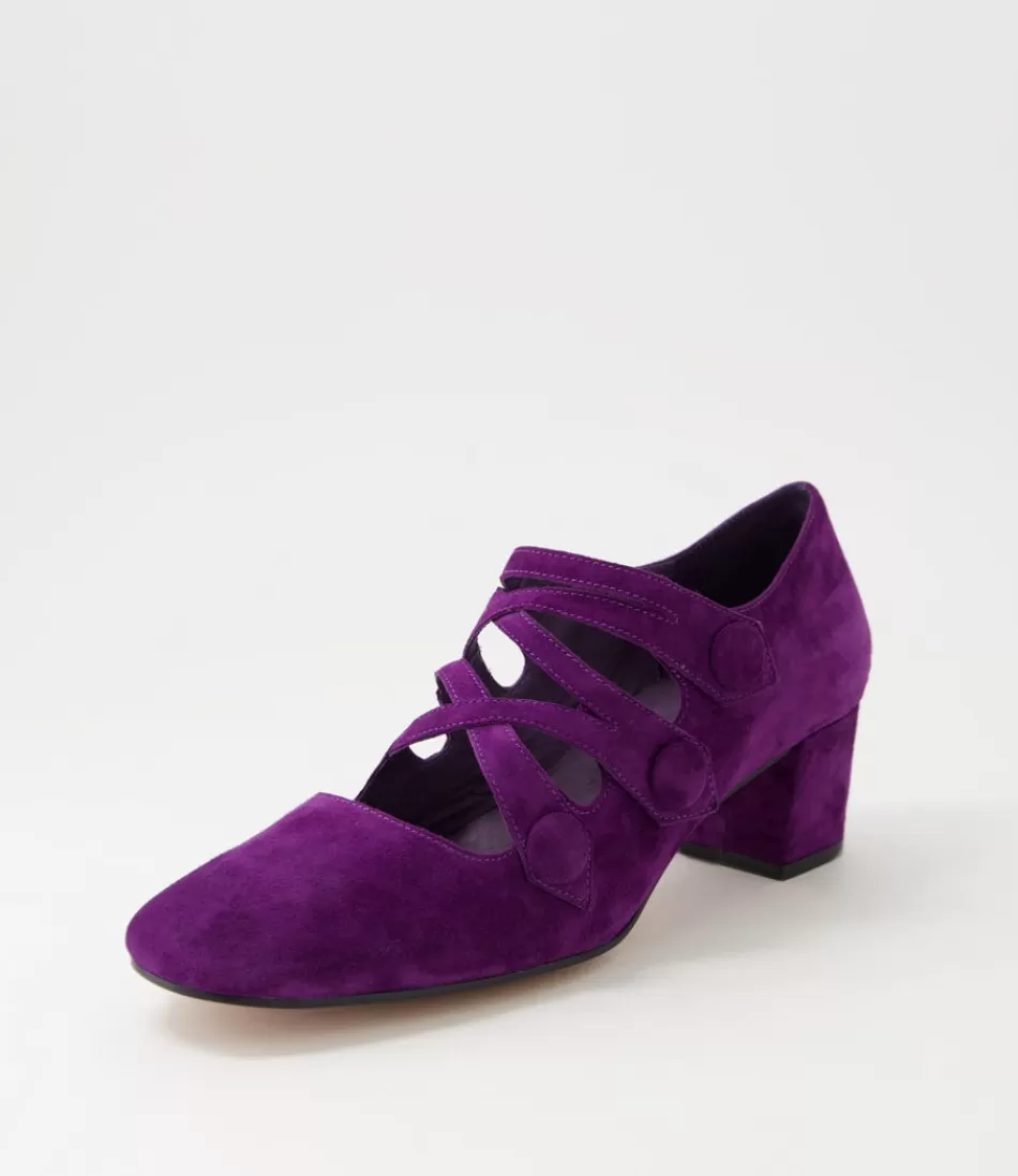 Women DJANGO & JULIETTE Heels<Hannon Purple Suede Heels