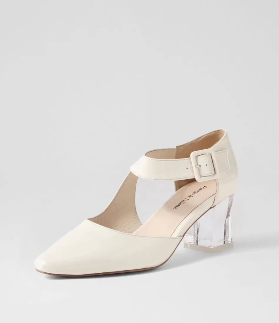 Women DJANGO & JULIETTE Heels<Happie Ivory Patent Leather Heels