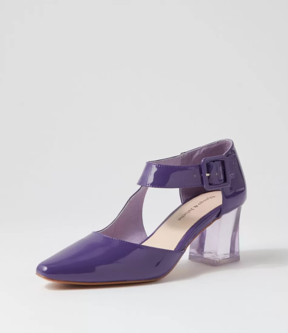 Women DJANGO & JULIETTE Heels<Happie Purple Patent Leather Heels