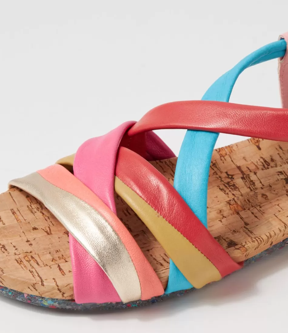 Women JOSEF SEIBEL Comfort<Henriette 3 Multicolor Leather Sandals