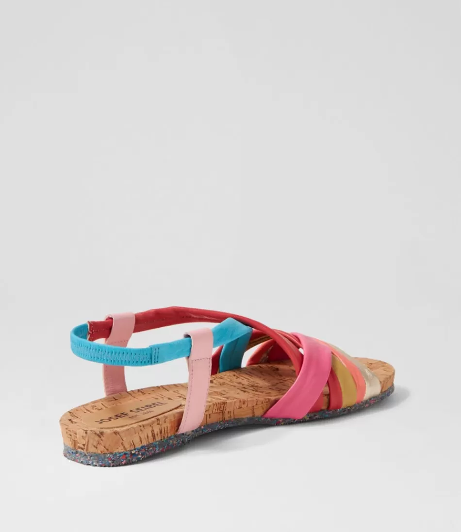 Women JOSEF SEIBEL Comfort<Henriette 3 Multicolor Leather Sandals