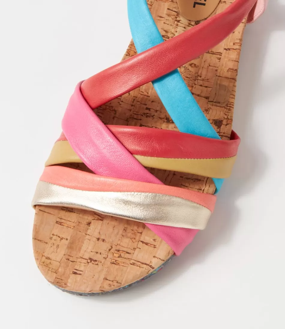 Women JOSEF SEIBEL Comfort<Henriette 3 Multicolor Leather Sandals