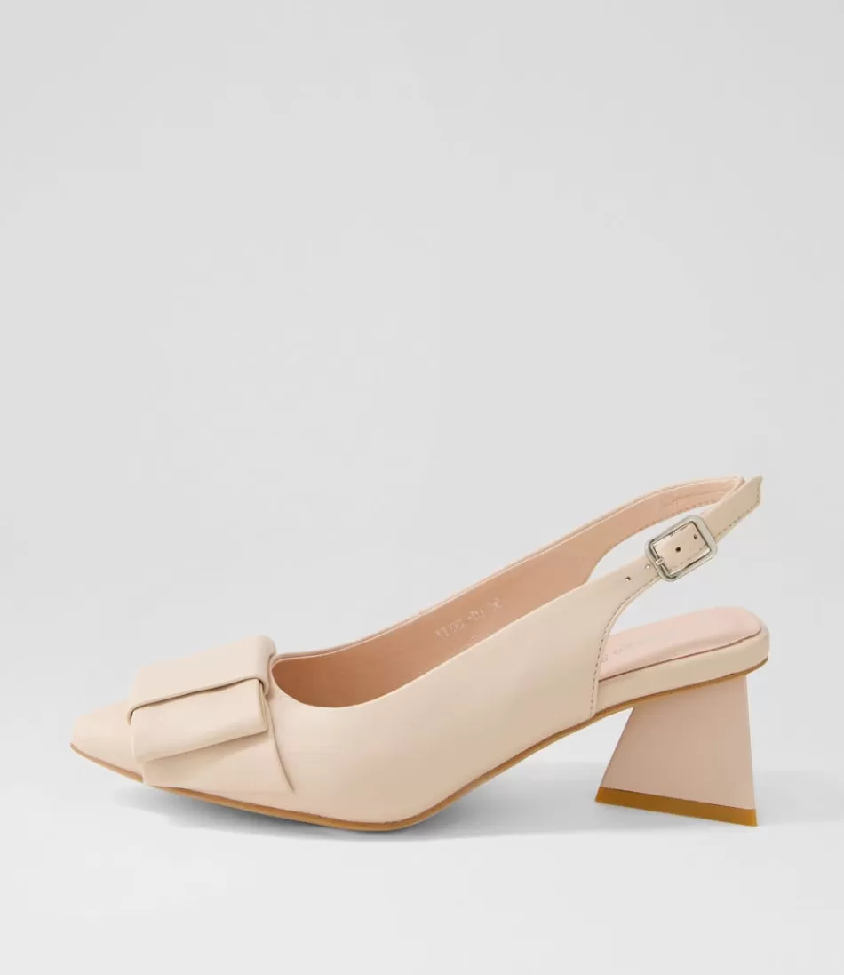 Women DJANGO & JULIETTE Heels<Itzel Nude Leather Heels