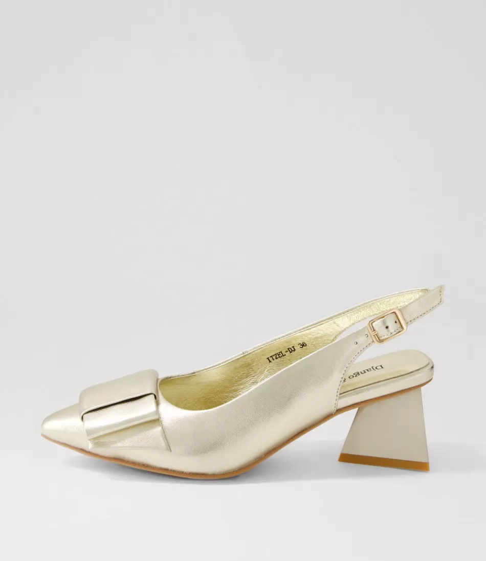 Women DJANGO & JULIETTE Heels<Itzel Pale Gold Leather Heels