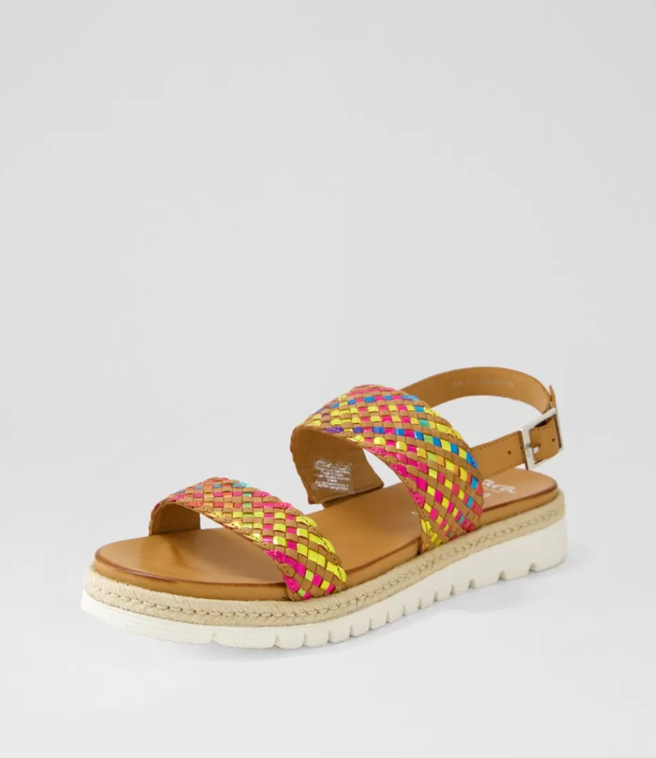 Women ARA Comfort<Jamaika 1 Rainbow Multi Leather Sandals