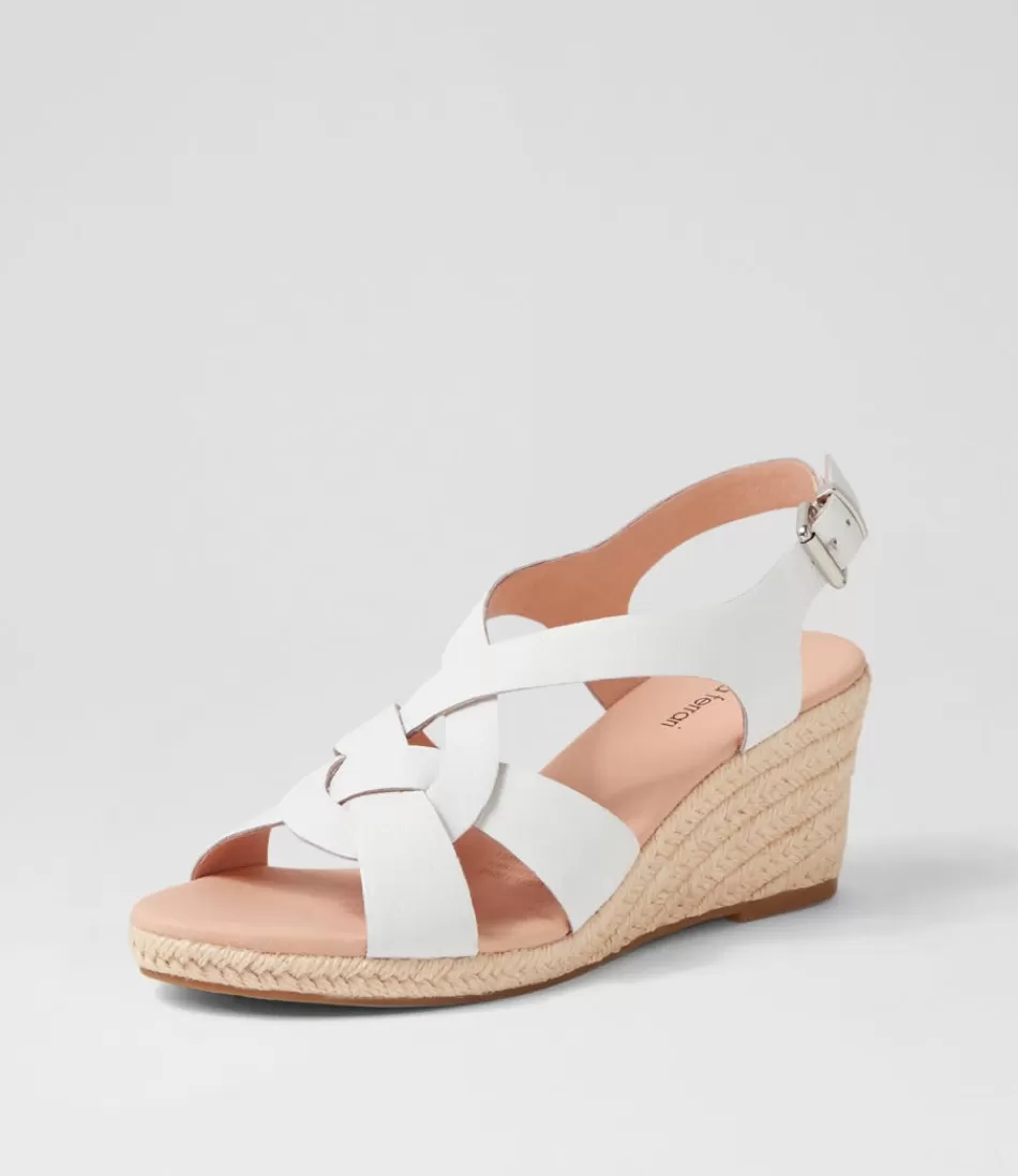 Women DIANA FERRARI Espadrilles<Jansome White Leather Sandals