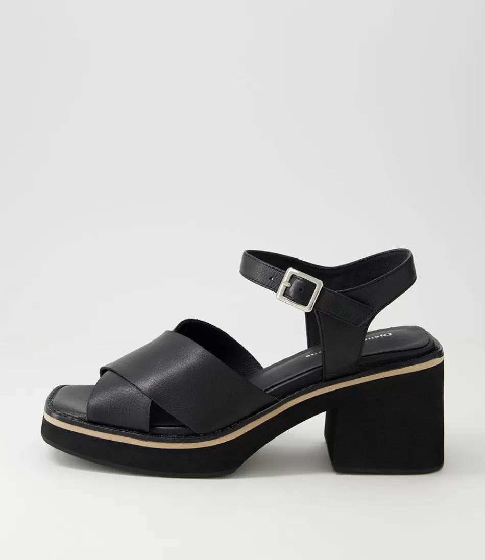 Women DJANGO & JULIETTE Heels<Jemi Black Leather Sandals