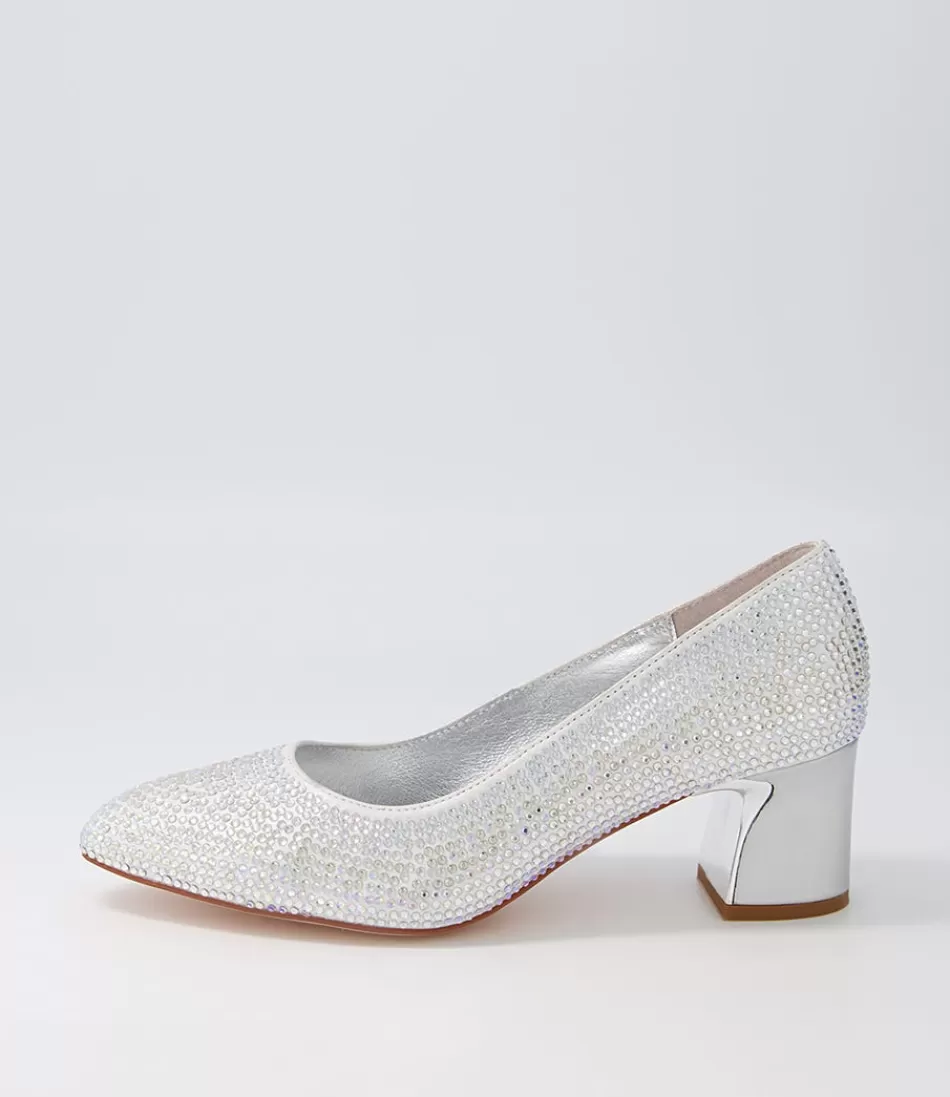 Women DJANGO & JULIETTE Heels<Jenice Silver Petrol Leather Heels