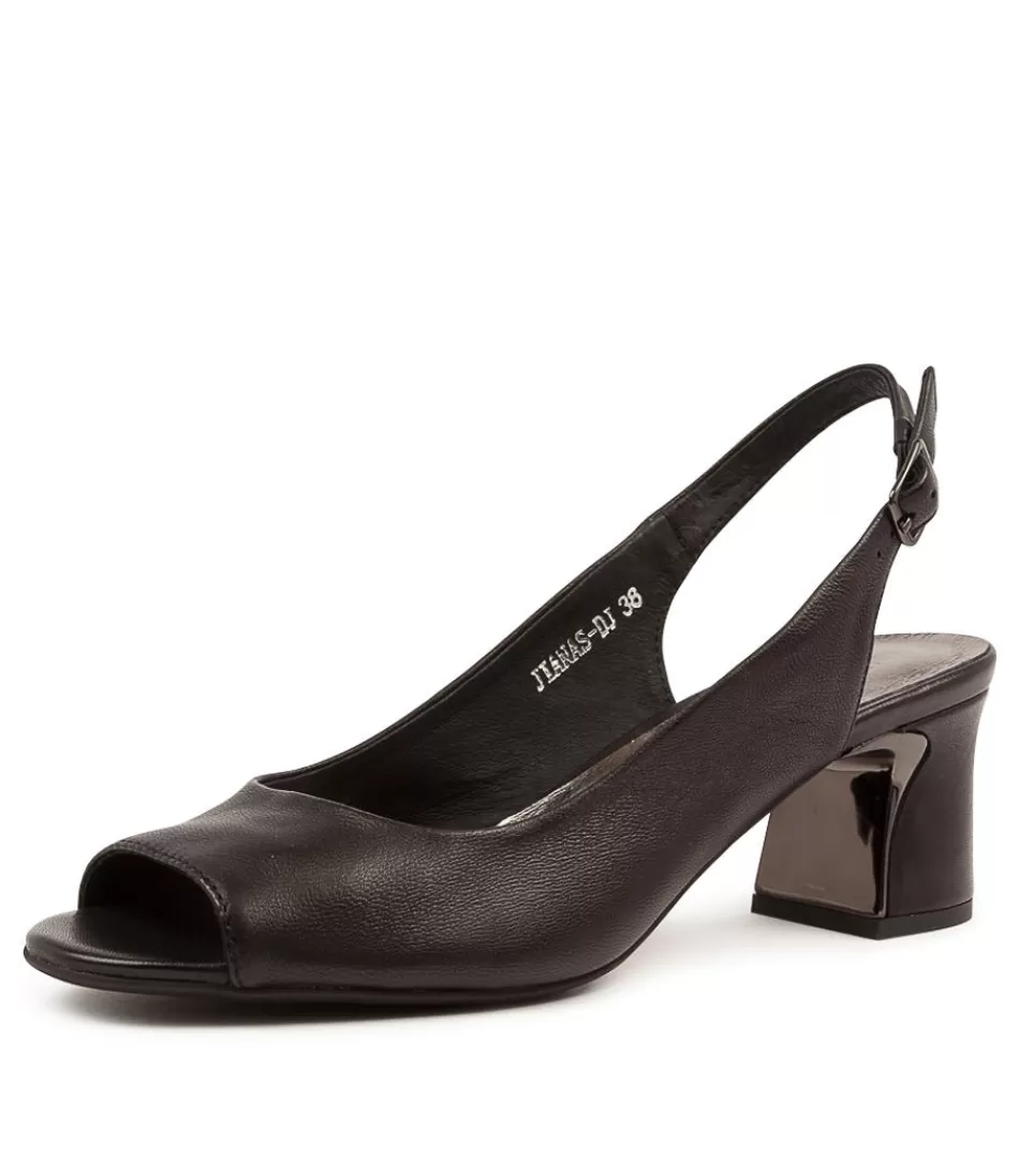 Women DJANGO & JULIETTE Heels<Jianas Black Leather