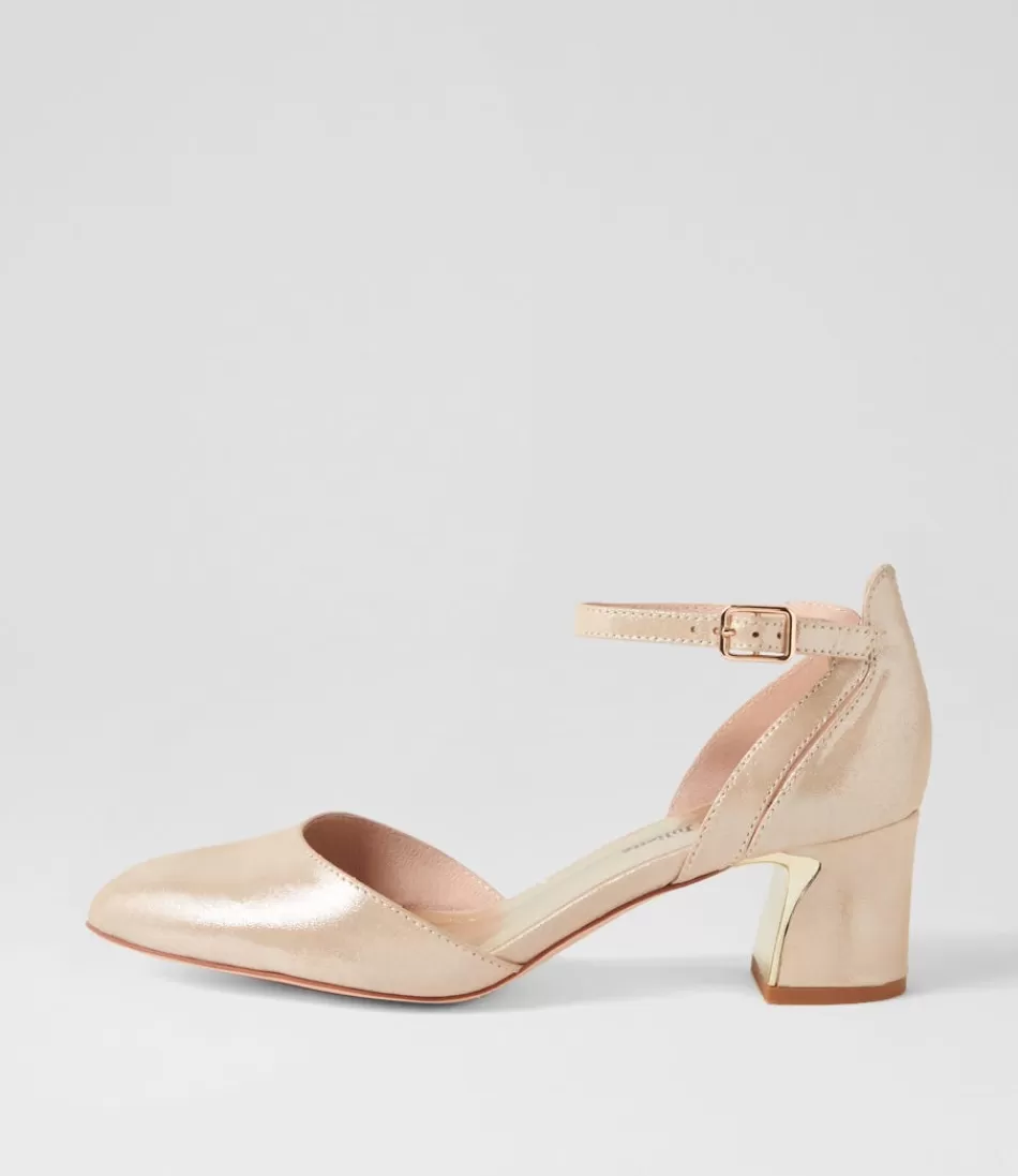 Women DJANGO & JULIETTE Heels<Jillie Nude Shimmer Leather Heels