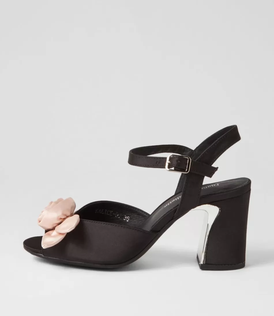 Women DJANGO & JULIETTE Heels<Kalice Black Nude Satin Sandals