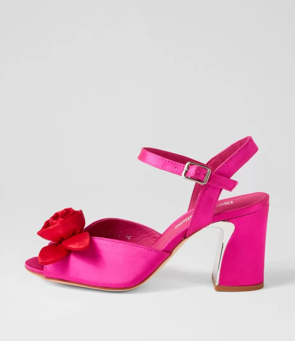 Women DJANGO & JULIETTE Heels<Kalice Hot Pink Red Satin Sandals