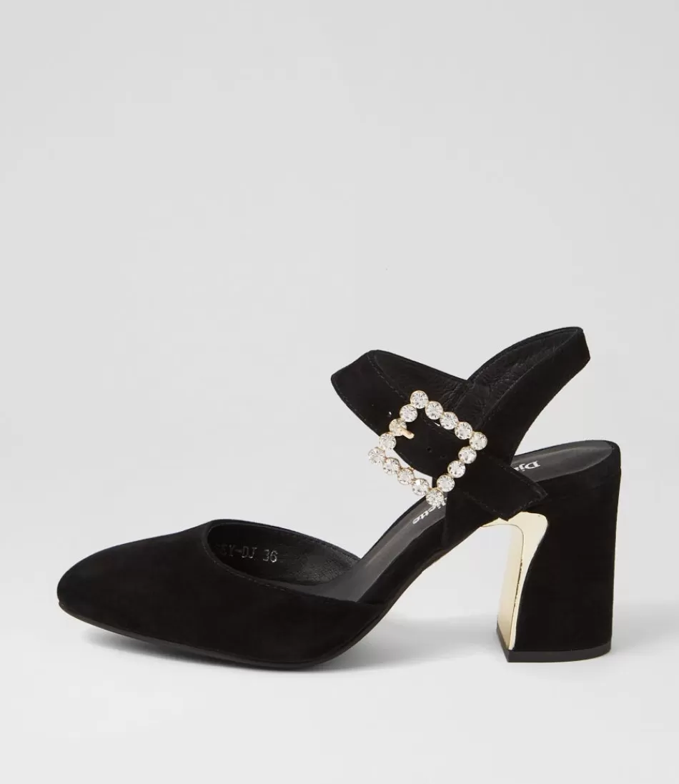 Women DJANGO & JULIETTE Heels<Kalsey Black Suede Heels