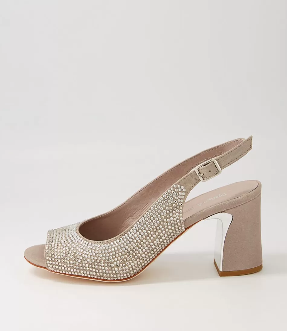 Women DJANGO & JULIETTE Heels<Kerry Light Pewter Shimmer Multi Sandals