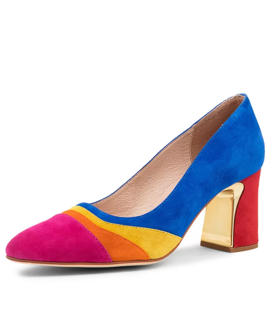 Women DJANGO & JULIETTE Heels<Kisha Bright Multi Suede