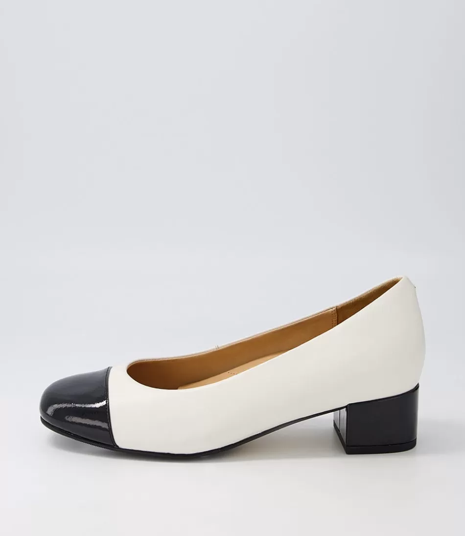 Women ZIERA Heels<Knelis W Black Ivory Patent Leather Heels