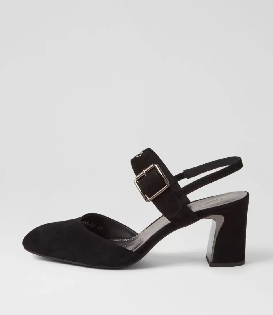 Women DJANGO & JULIETTE Heels<Kubens Black Suede Heels