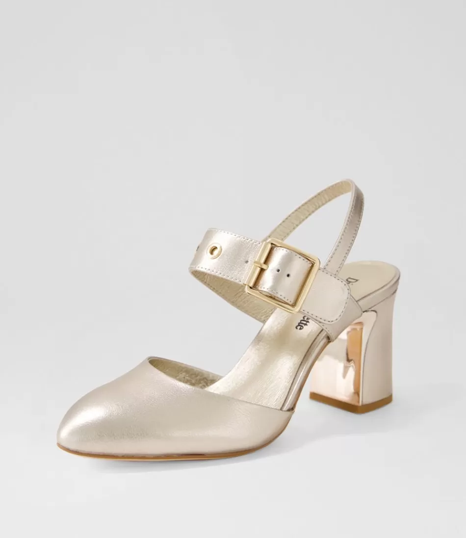 Women DJANGO & JULIETTE Heels<Kubens Champagne Leather Heels