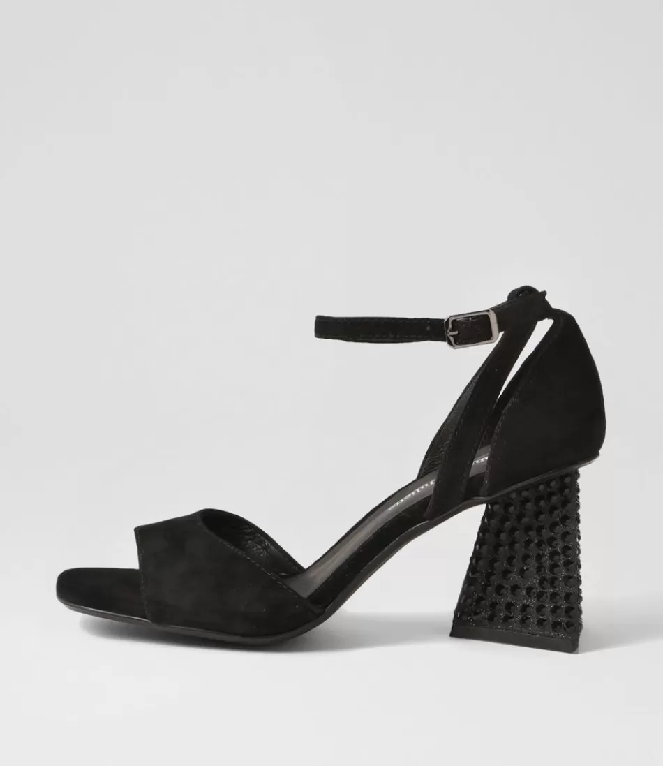 Women DJANGO & JULIETTE Heels<Laixi Black Suede Jewels Sandals