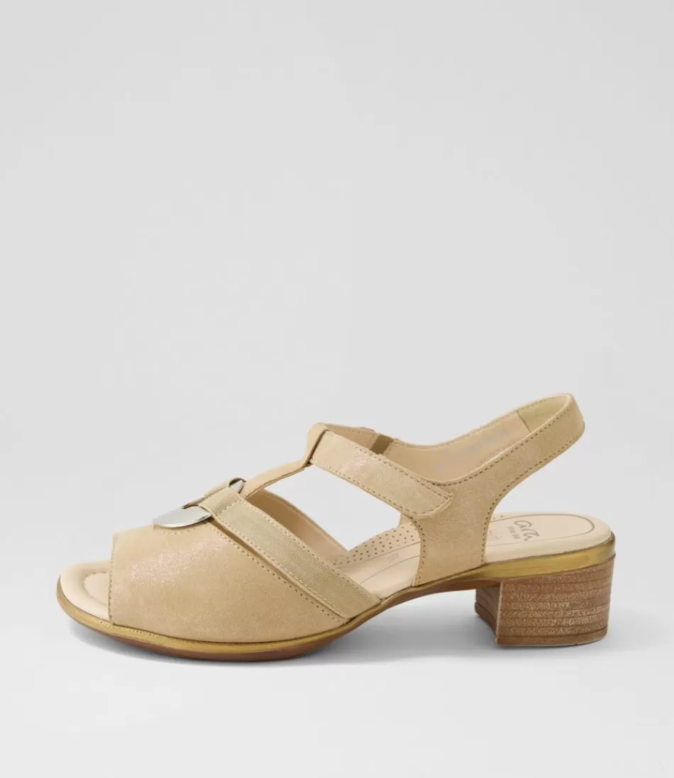 Women ARA Comfort<Lugano 30 Sand Suede Sandals