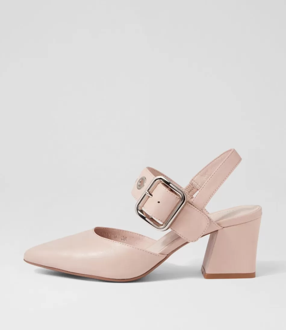 Women DJANGO & JULIETTE Heels<Magaly Nude Silver Buckle Leather Heels