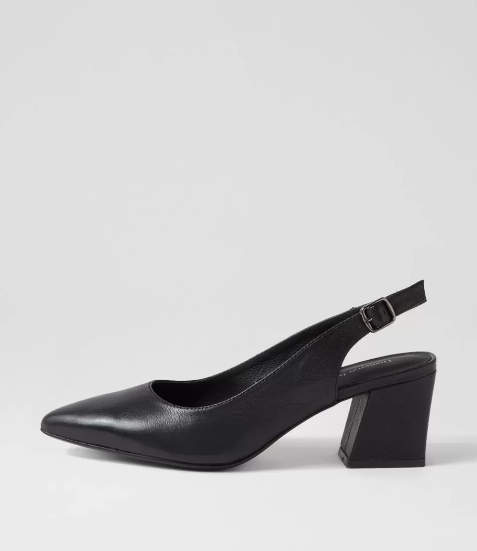 Women DJANGO & JULIETTE Heels<Malia Black Leather Heels