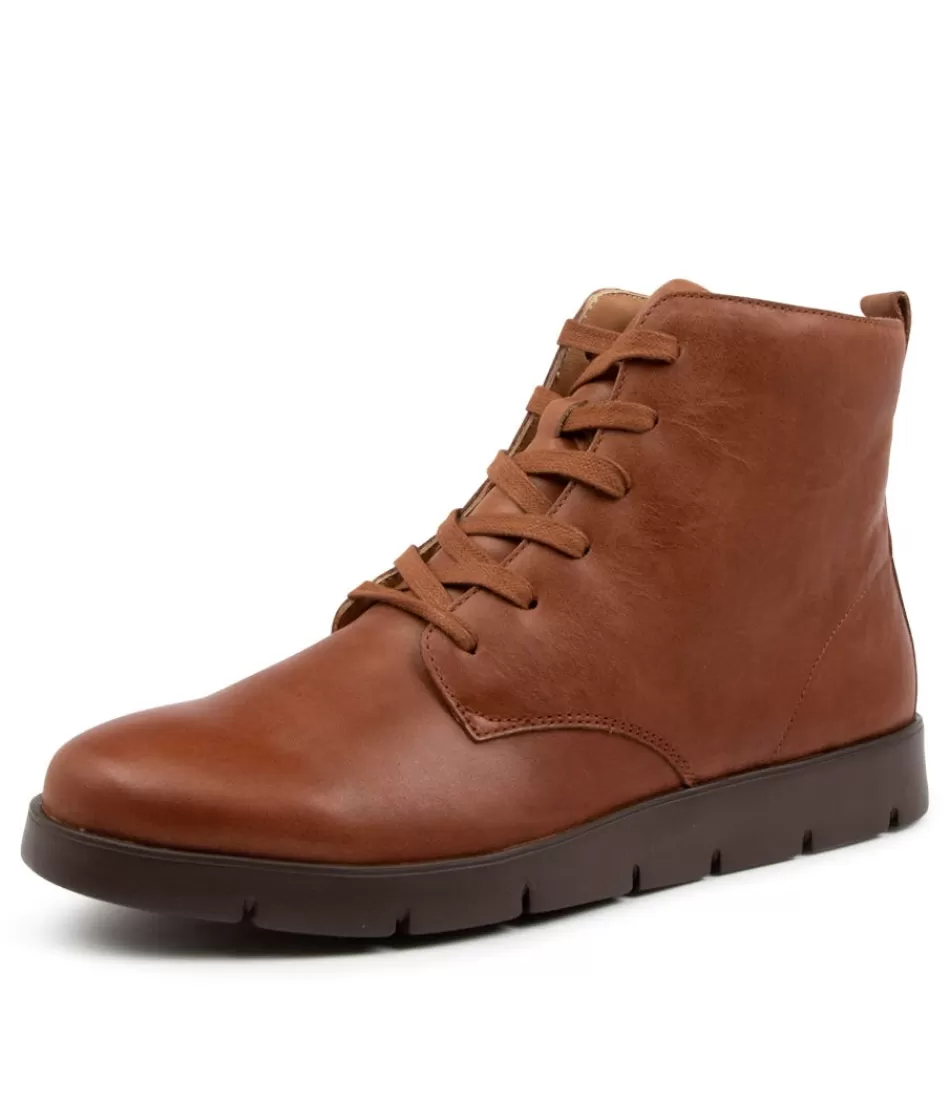 Women ZIERA Boots<Manila W Cognac Leather Ankle Boots