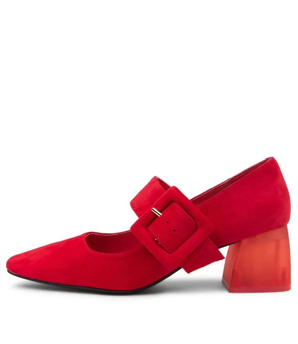 Women DJANGO & JULIETTE Heels<Milsom Red Suede Heels