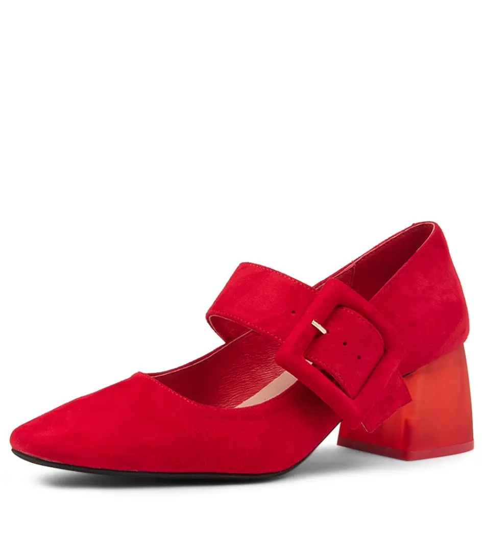 Women DJANGO & JULIETTE Heels<Milsom Red Suede Heels