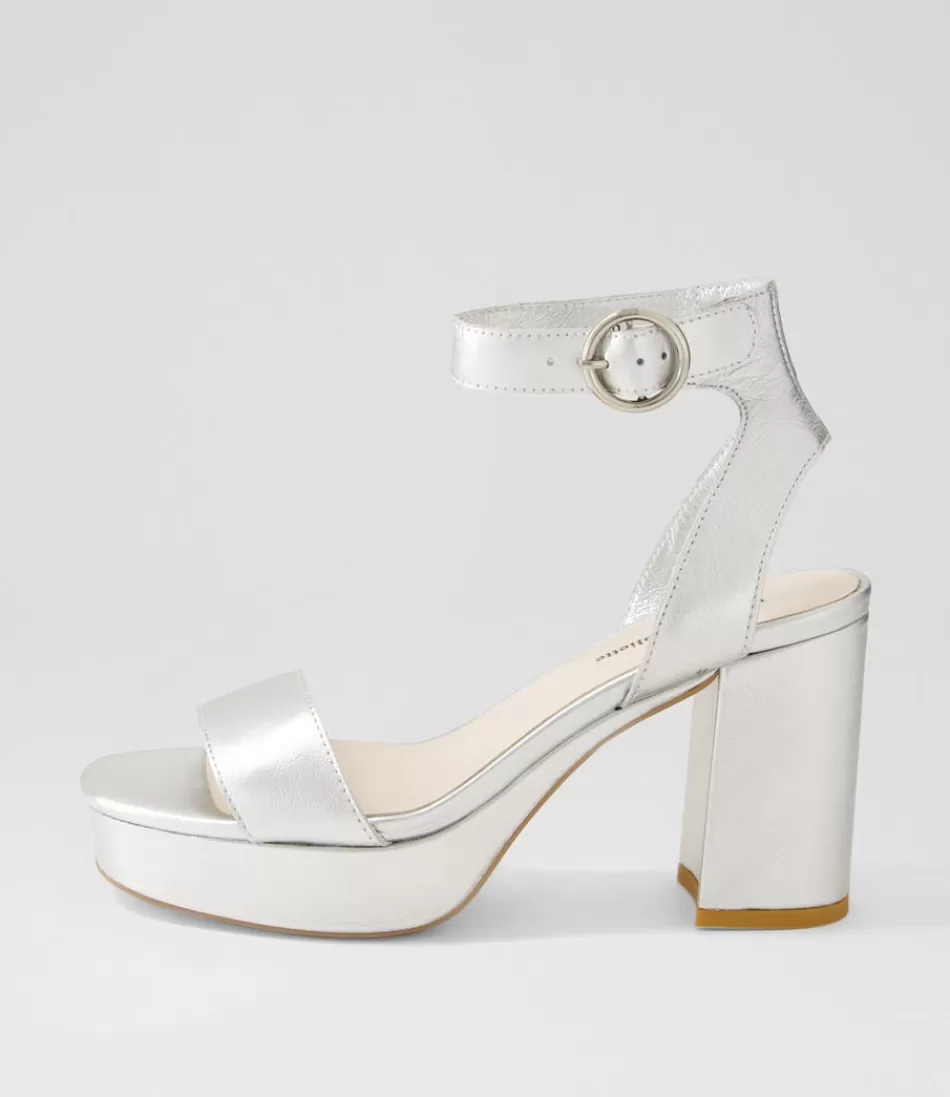 Women DJANGO & JULIETTE Heels<Oita Silver Leather Sandals