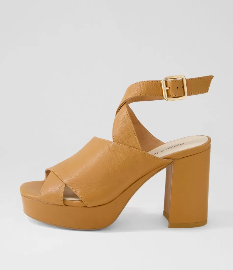 Women DJANGO & JULIETTE Heels<Ojulie Dark Tan Leather Sandals