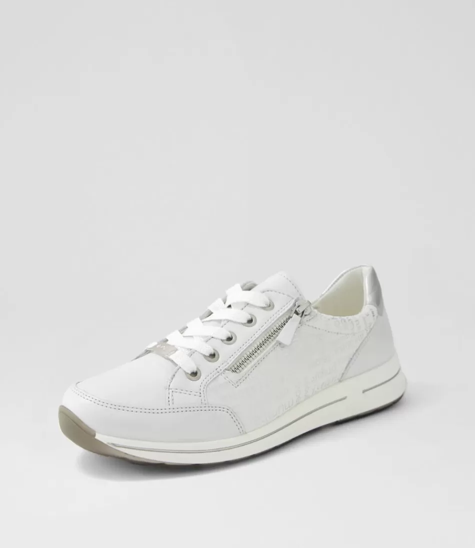 Women ARA Comfort<Osaka 1 Misty Grey Silver Leather Sneakers