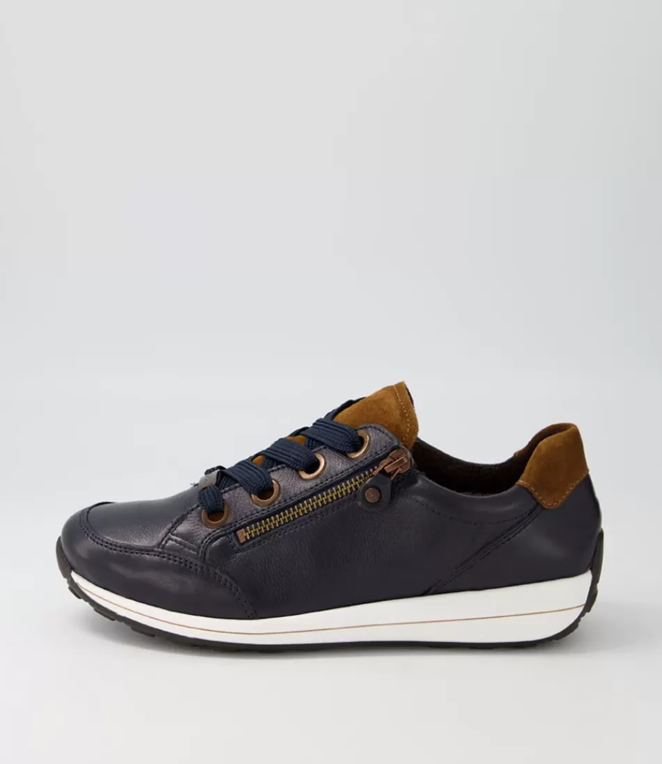 Women ARA Comfort<Osaka 87 Blau Nuss Leather Suede Sneakers