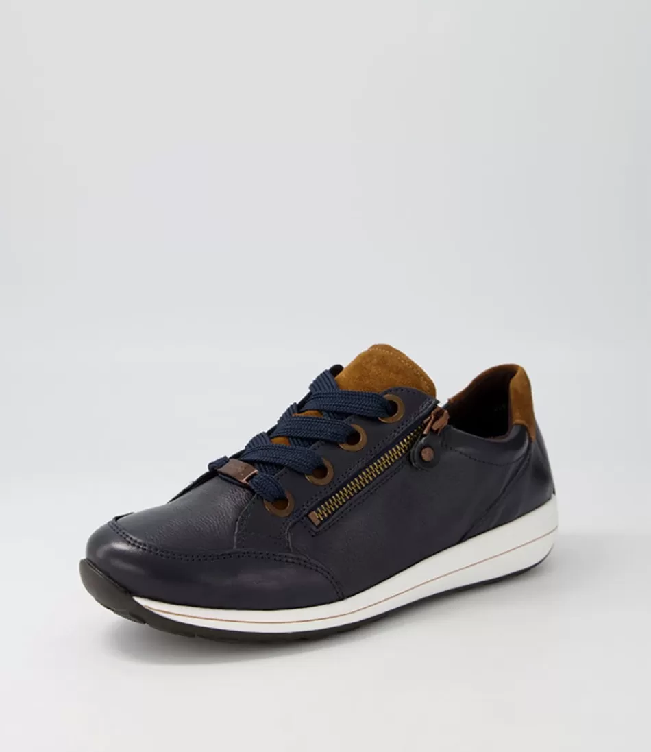 Women ARA Comfort<Osaka 87 Blau Nuss Leather Suede Sneakers