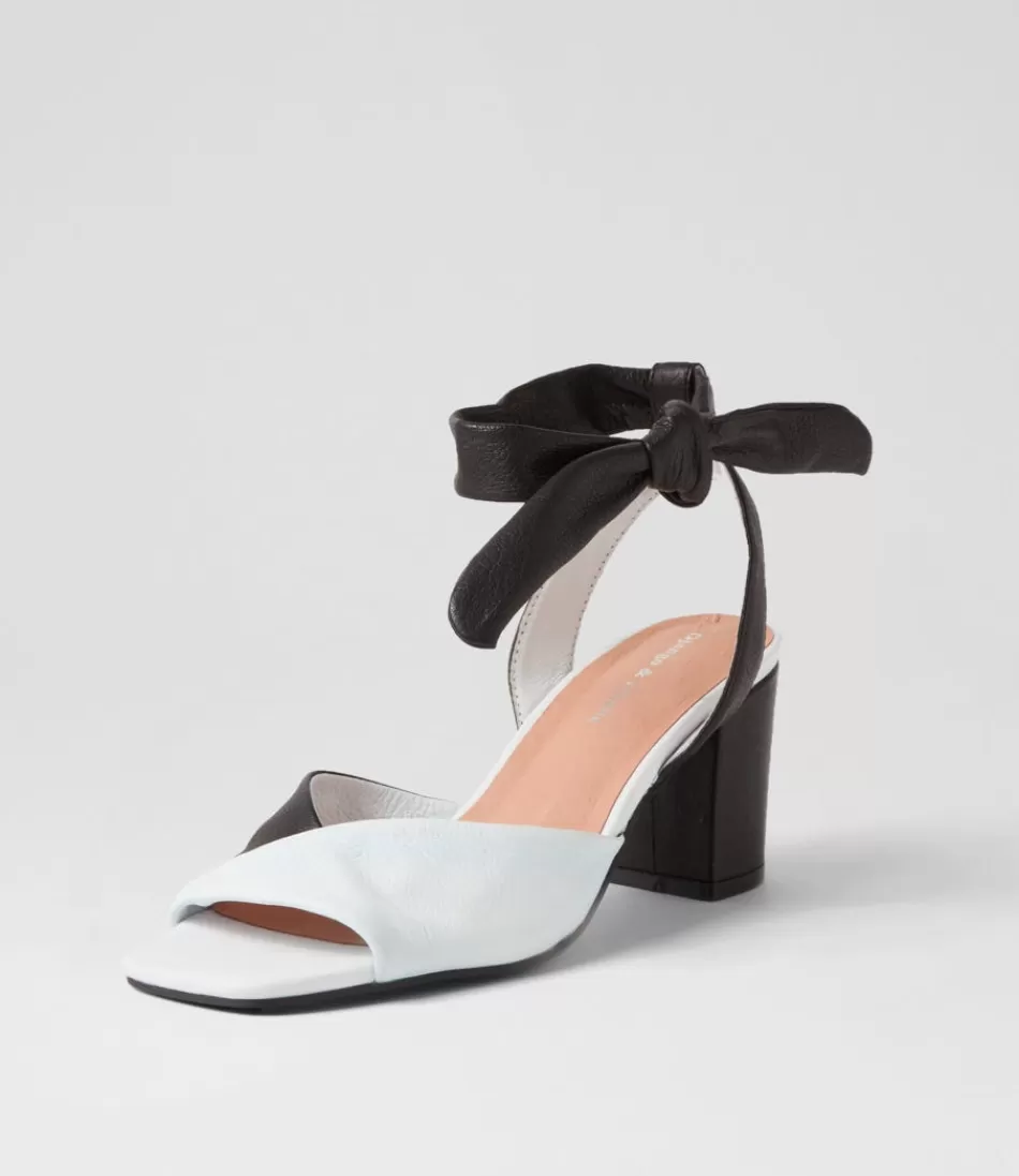 Women DJANGO & JULIETTE Heels<Pavoom White Black Leather Sandals