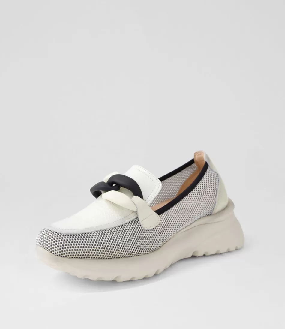 Women HISPANITAS Loafers<Polinesia 13 White Panna Mesh Leather Loafers