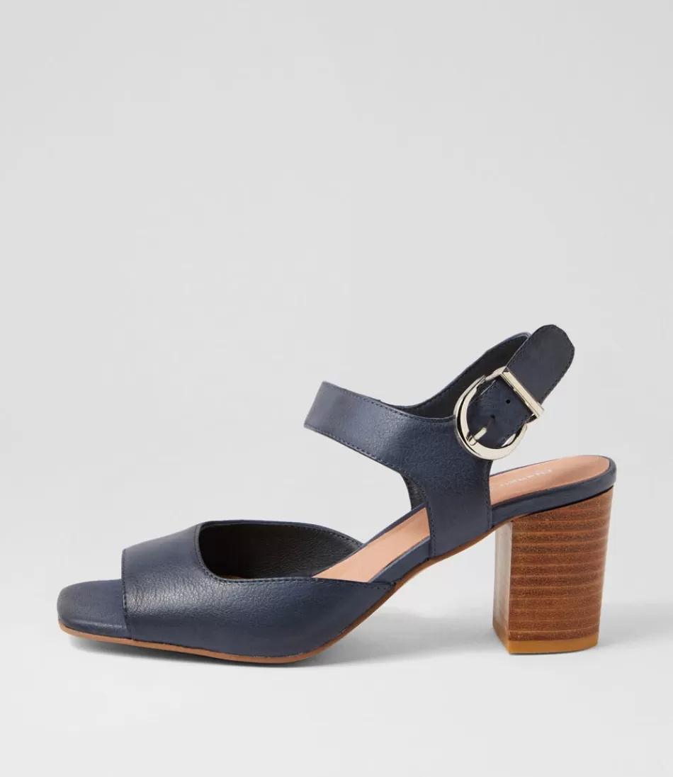 Women DJANGO & JULIETTE Heels<Preezy Navy Leather Sandals