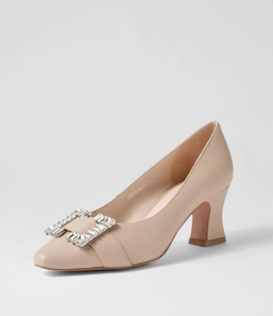 Women DJANGO & JULIETTE Heels<Pronda Nude Leather Heels