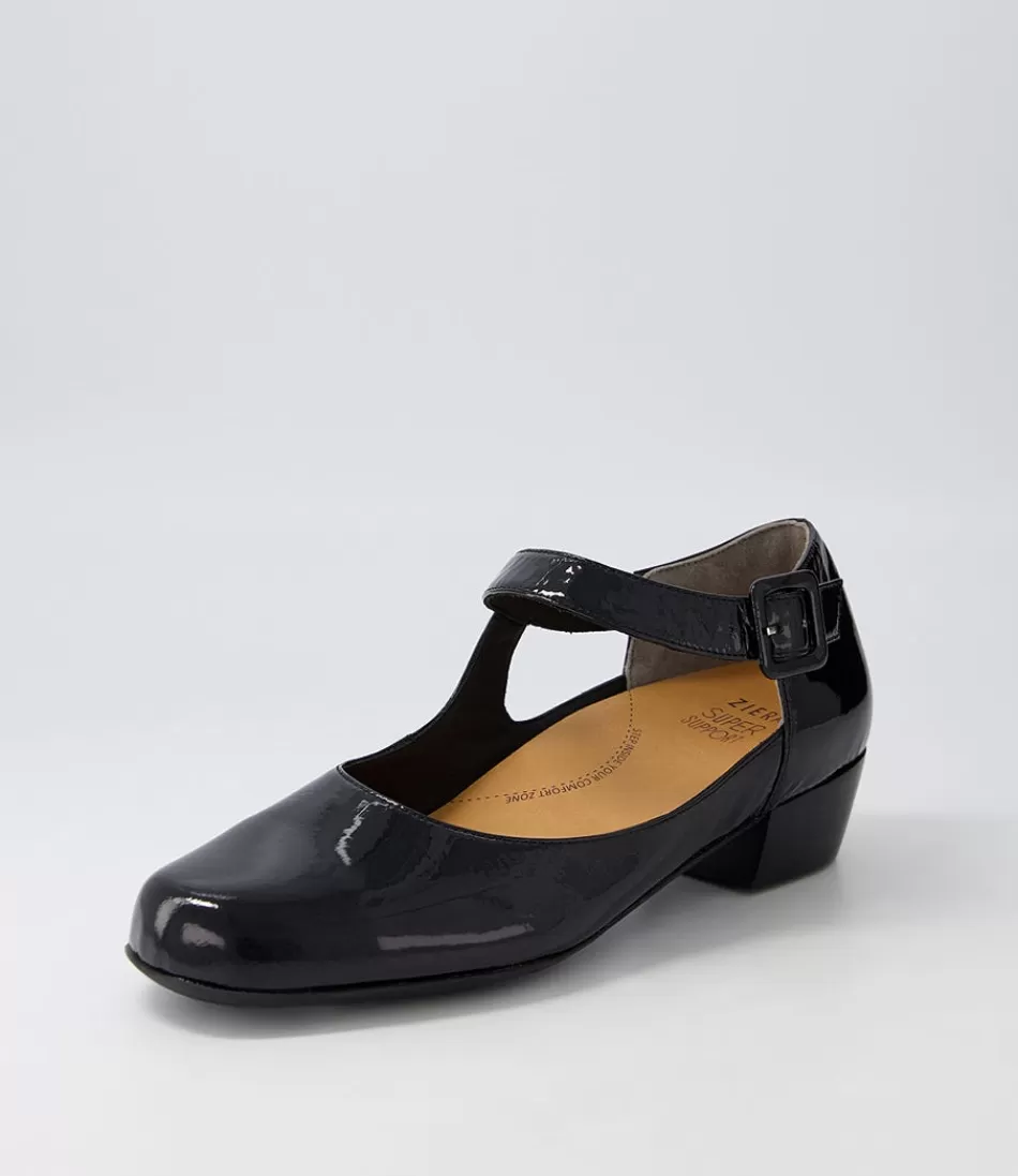 Women ZIERA Heels<Qango Xw Black Patent Leather Flat Shoes