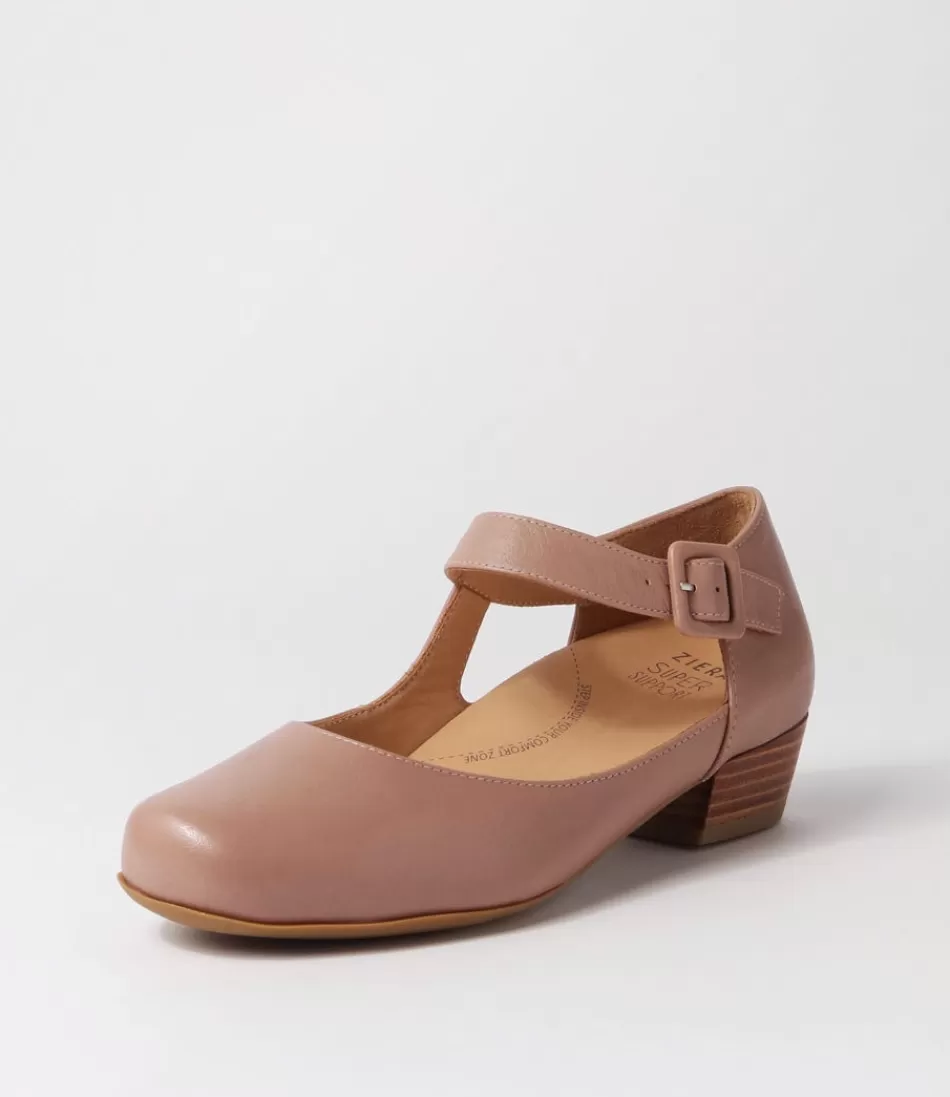 Women ZIERA Heels<Qango Xw Cappuccino Leather Flat Shoes