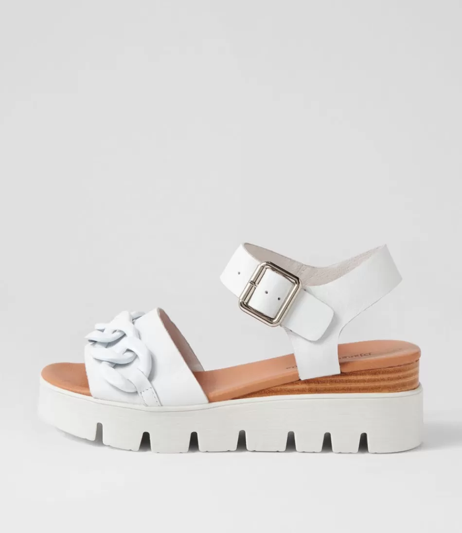 Women DJANGO & JULIETTE Sandals<Racassy White Leather Sandals