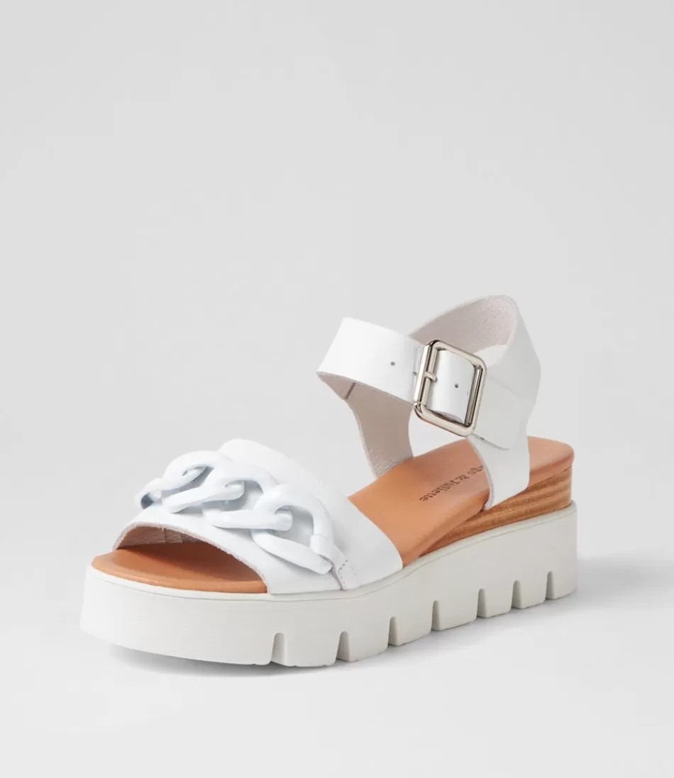 Women DJANGO & JULIETTE Sandals<Racassy White Leather Sandals