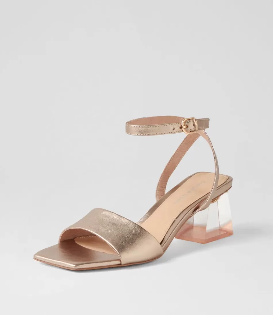 Women DJANGO & JULIETTE Heels<Rolo Champagne Leather Sandals