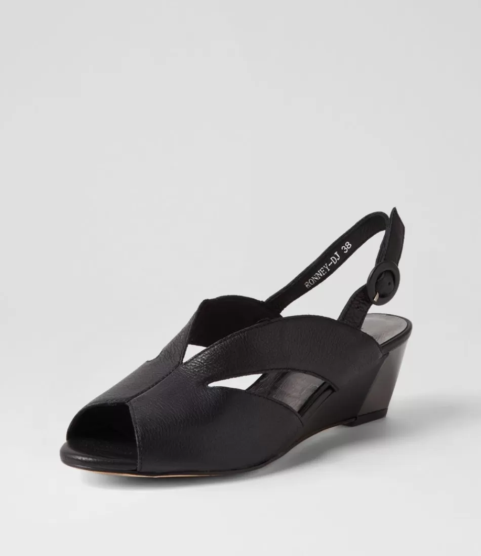 Women DJANGO & JULIETTE Sandals<Ronney Black Leather Sandals